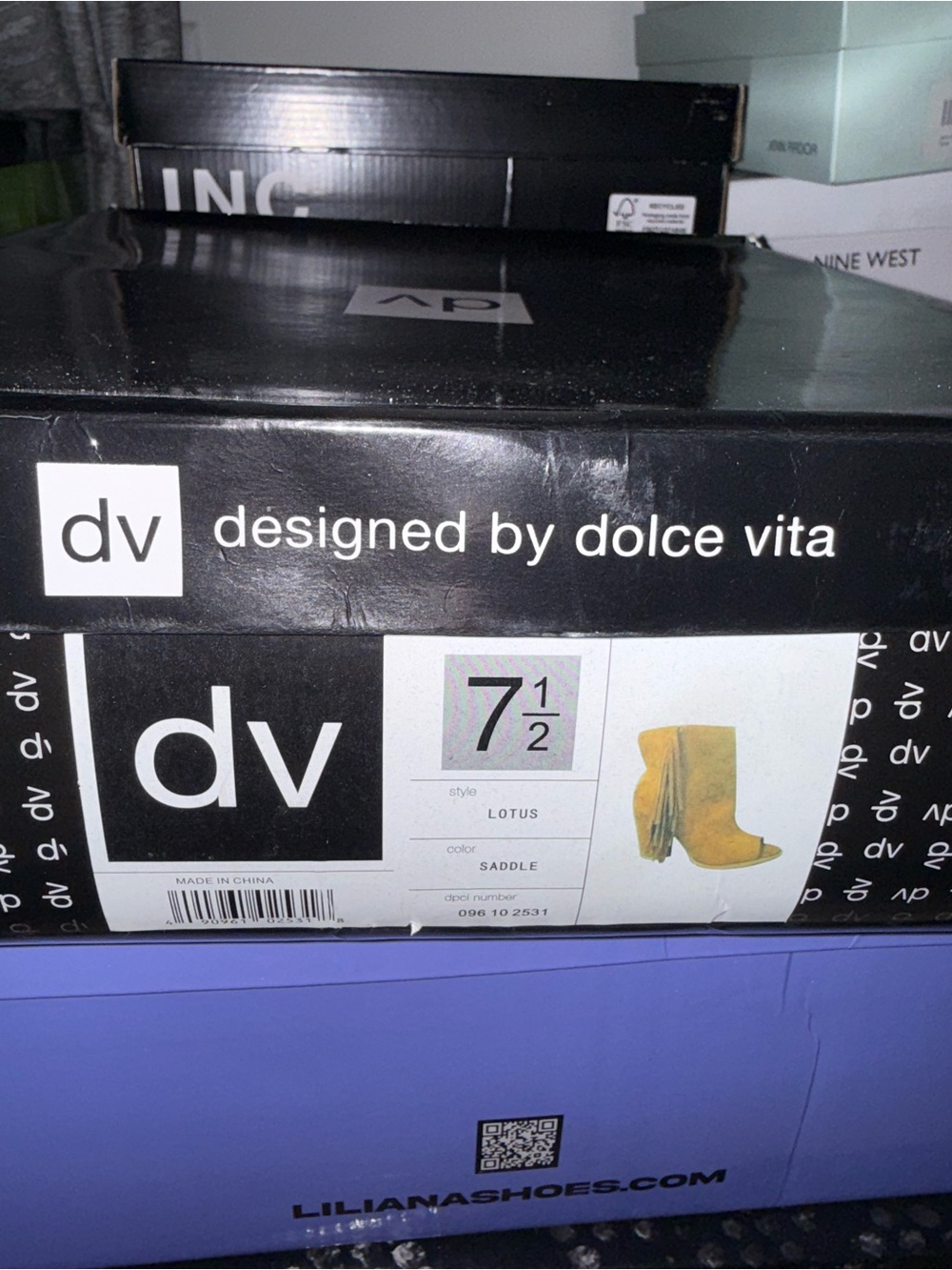 Dolce Vita Tan Suede Fringe Peep-Toe Block Heel Booties - Picture 3 of 3